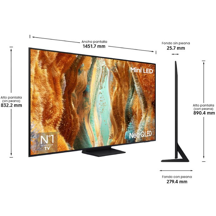 Samsung Neo QLED QN74F TQ65QN74FAT 65 pulgadas 4K Smart TV Samsung Neo QLED QN74F TQ65QN74FAT 65 pulgadas 4K Smart TV